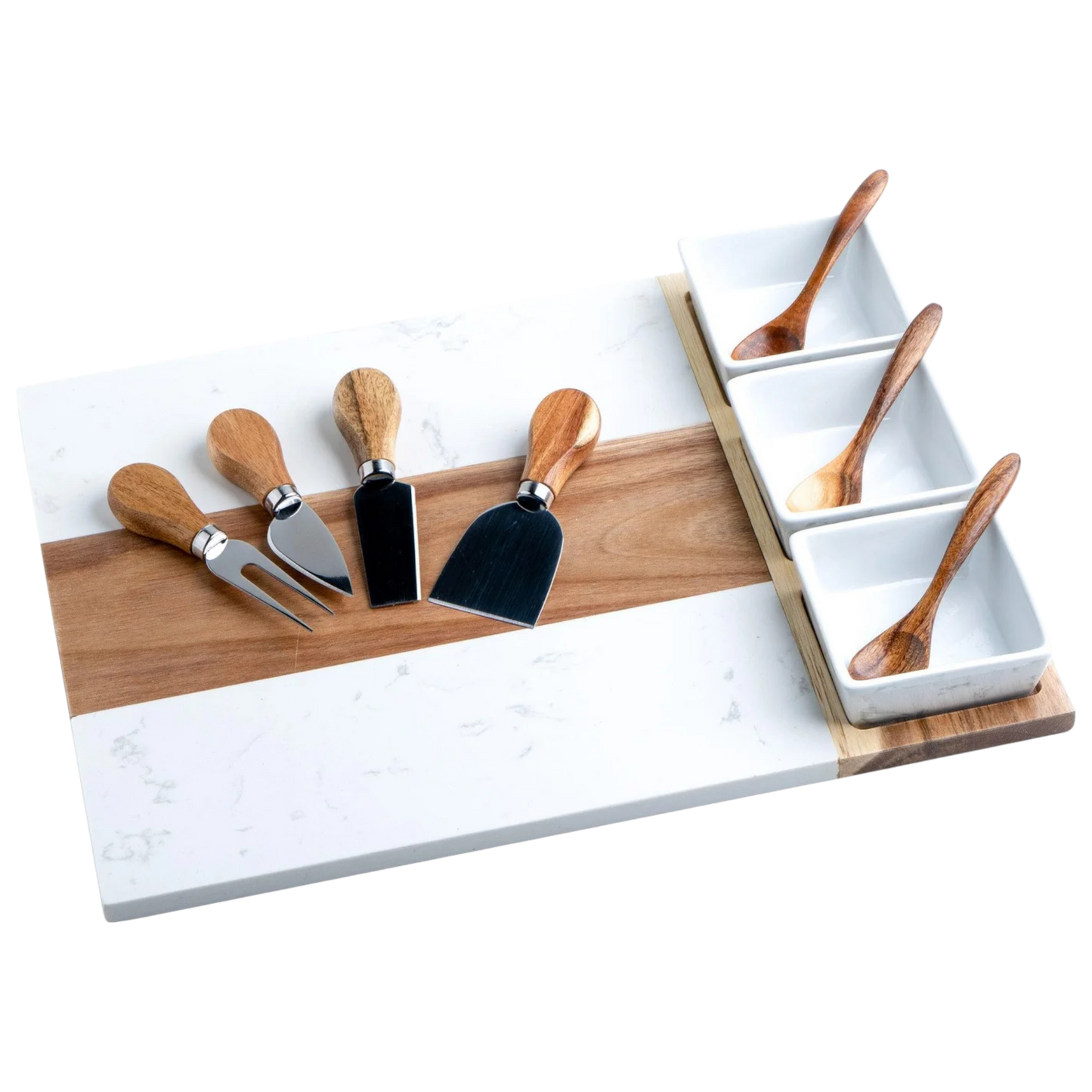 Marble & Acacia Charcuterie Board