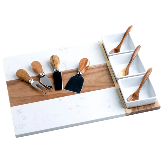Marble & Acacia Charcuterie Board