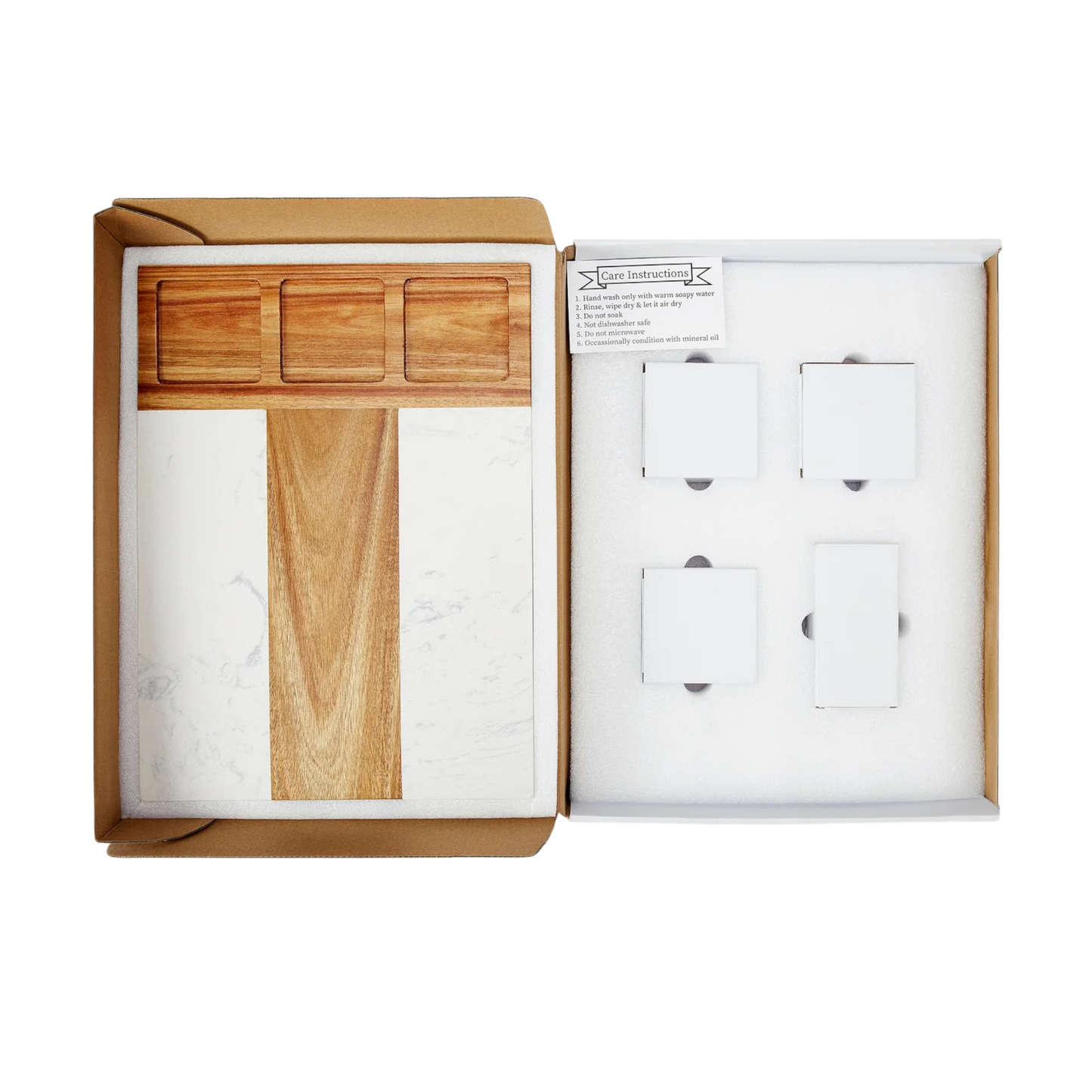 Marble & Acacia Charcuterie Board