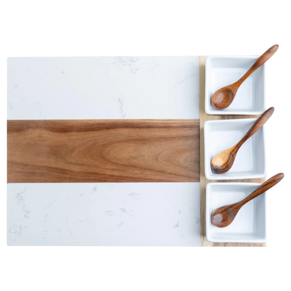 Marble & Acacia Charcuterie Board