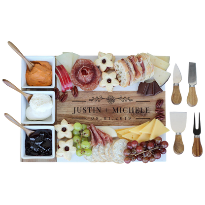 Marble & Acacia Charcuterie Board